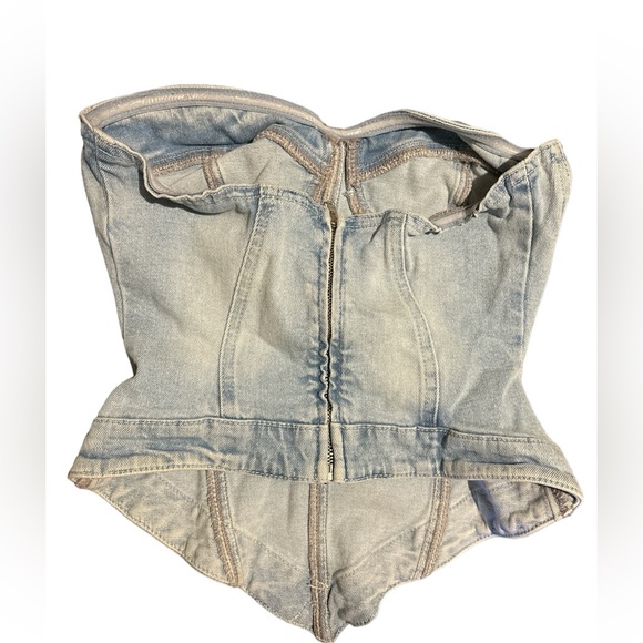 Mint condition blue denim corset - Picture 5 of 5